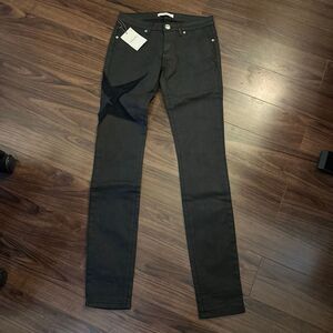 Pierre Balmain star cut out embellished textured jeans 26